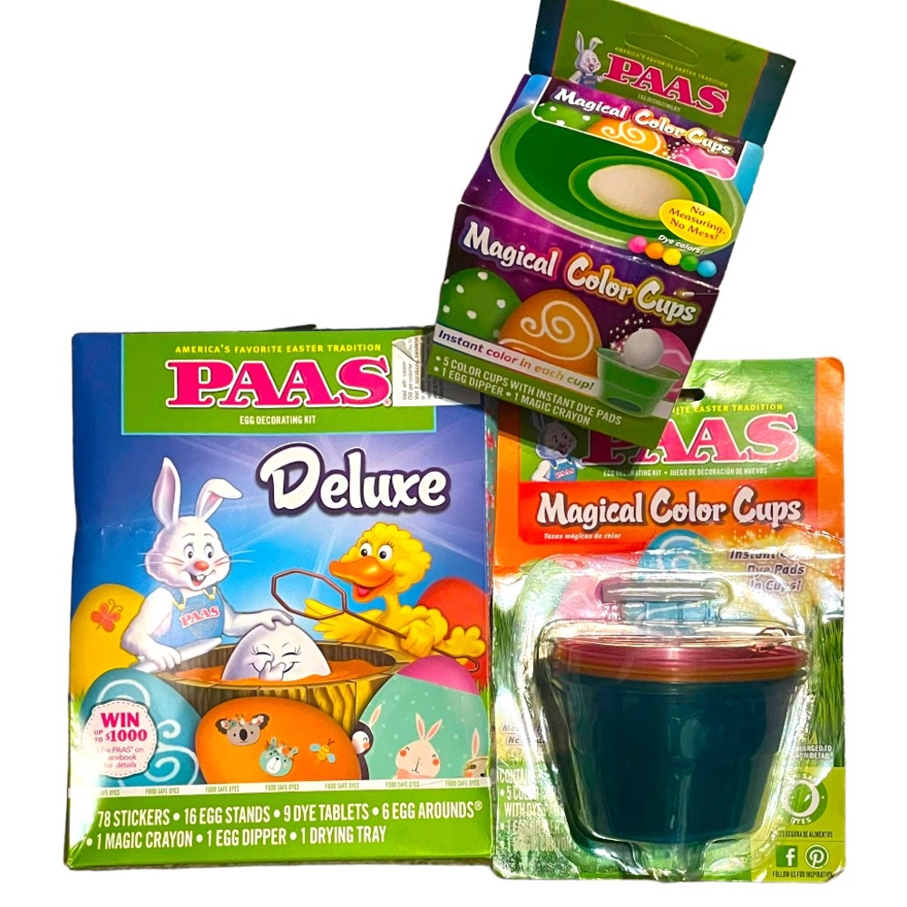 PAAS 3 Pack Easter Egg Decorating Kit Bundle Set NWT